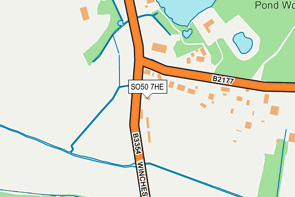 SO50 7HE map - OS OpenMap – Local (Ordnance Survey)
