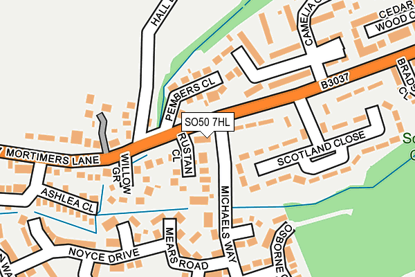 SO50 7HL map - OS OpenMap – Local (Ordnance Survey)