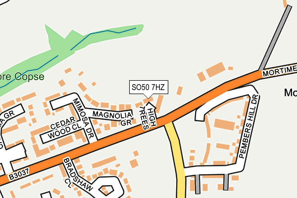 SO50 7HZ map - OS OpenMap – Local (Ordnance Survey)