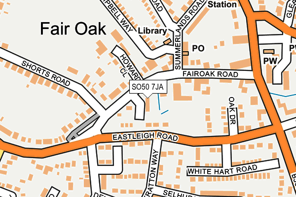 SO50 7JA map - OS OpenMap – Local (Ordnance Survey)