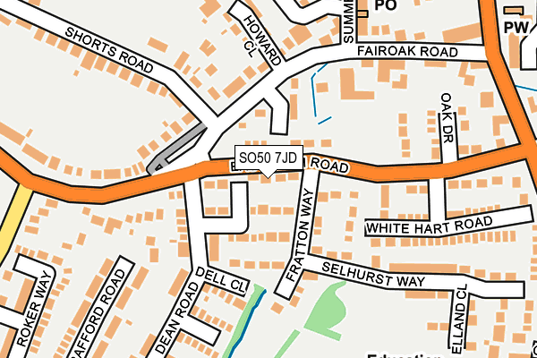 SO50 7JD map - OS OpenMap – Local (Ordnance Survey)