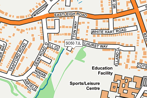 SO50 7JL map - OS OpenMap – Local (Ordnance Survey)