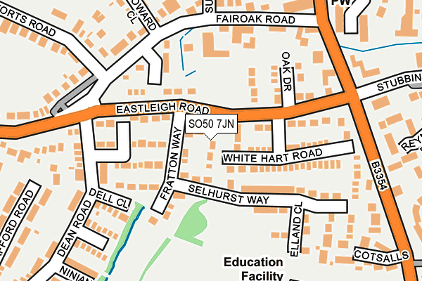 SO50 7JN map - OS OpenMap – Local (Ordnance Survey)