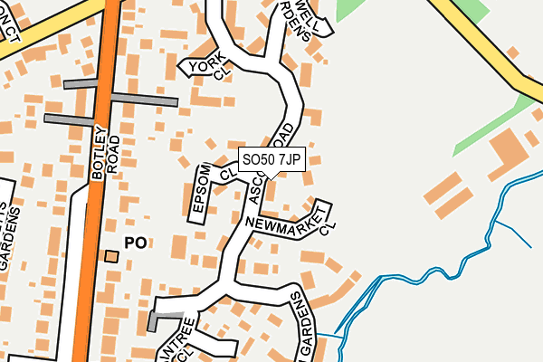 SO50 7JP map - OS OpenMap – Local (Ordnance Survey)