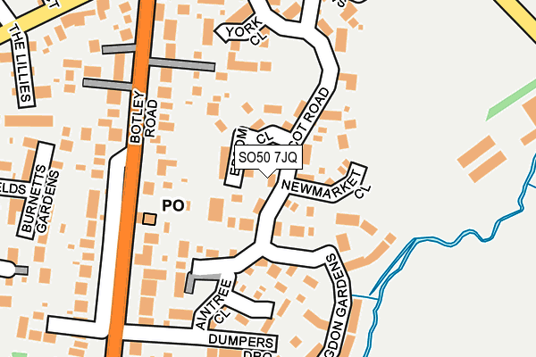 SO50 7JQ map - OS OpenMap – Local (Ordnance Survey)