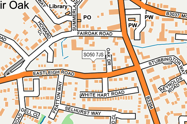 SO50 7JS map - OS OpenMap – Local (Ordnance Survey)