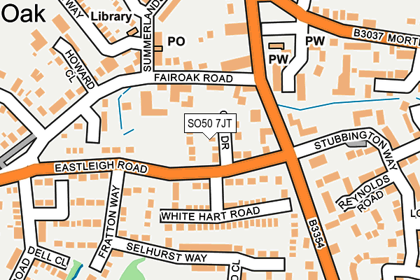 SO50 7JT map - OS OpenMap – Local (Ordnance Survey)