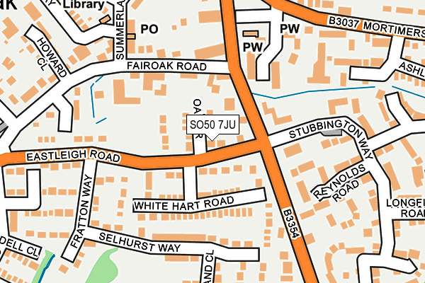 SO50 7JU map - OS OpenMap – Local (Ordnance Survey)