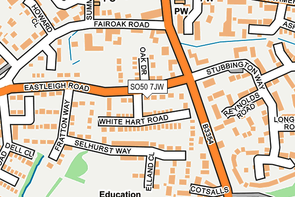 SO50 7JW map - OS OpenMap – Local (Ordnance Survey)