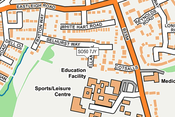 SO50 7JY map - OS OpenMap – Local (Ordnance Survey)