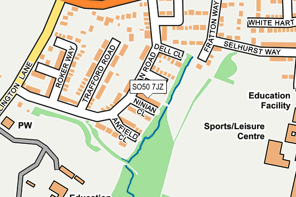 SO50 7JZ map - OS OpenMap – Local (Ordnance Survey)