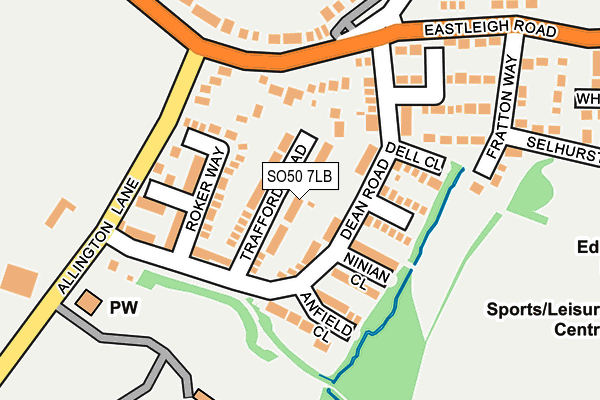 SO50 7LB map - OS OpenMap – Local (Ordnance Survey)