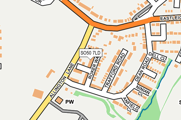 SO50 7LD map - OS OpenMap – Local (Ordnance Survey)