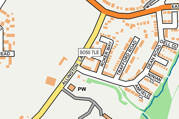 SO50 7LE map - OS OpenMap – Local (Ordnance Survey)