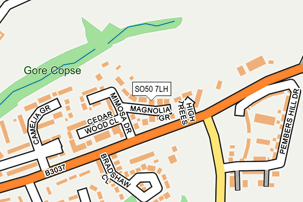 SO50 7LH map - OS OpenMap – Local (Ordnance Survey)