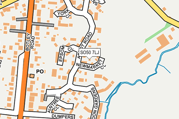 SO50 7LJ map - OS OpenMap – Local (Ordnance Survey)