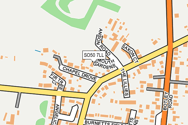 SO50 7LL map - OS OpenMap – Local (Ordnance Survey)