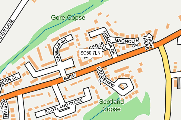 SO50 7LN map - OS OpenMap – Local (Ordnance Survey)