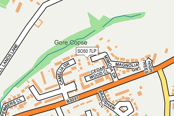 SO50 7LP map - OS OpenMap – Local (Ordnance Survey)
