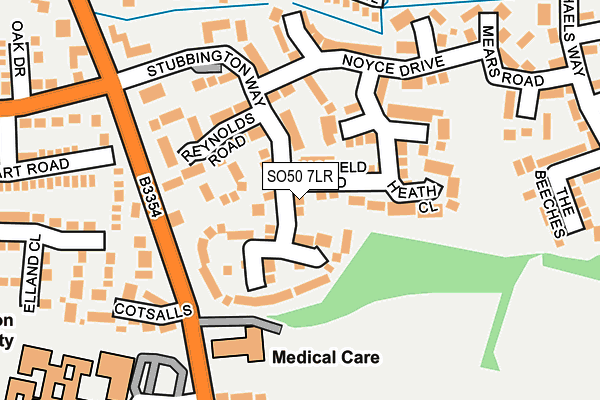 SO50 7LR map - OS OpenMap – Local (Ordnance Survey)