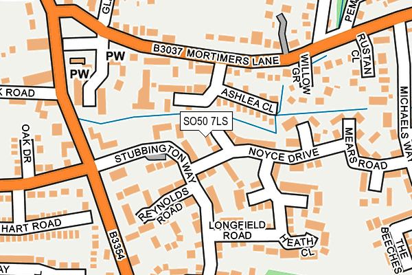 SO50 7LS map - OS OpenMap – Local (Ordnance Survey)