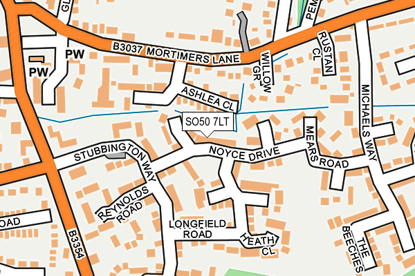 SO50 7LT map - OS OpenMap – Local (Ordnance Survey)