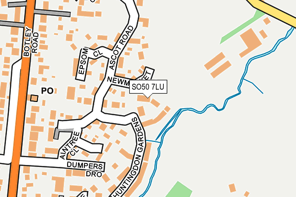 SO50 7LU map - OS OpenMap – Local (Ordnance Survey)