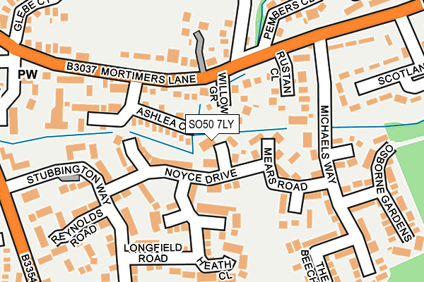 SO50 7LY map - OS OpenMap – Local (Ordnance Survey)