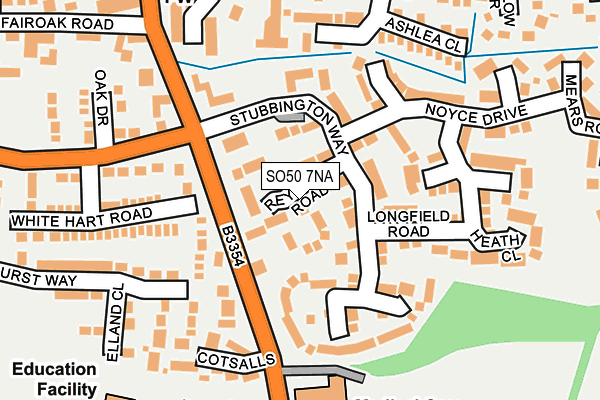SO50 7NA map - OS OpenMap – Local (Ordnance Survey)