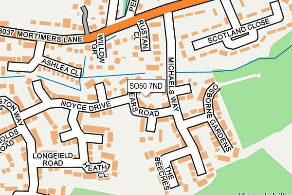 SO50 7ND map - OS OpenMap – Local (Ordnance Survey)