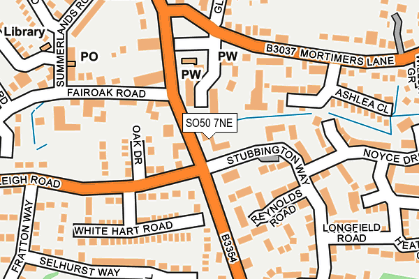SO50 7NE map - OS OpenMap – Local (Ordnance Survey)