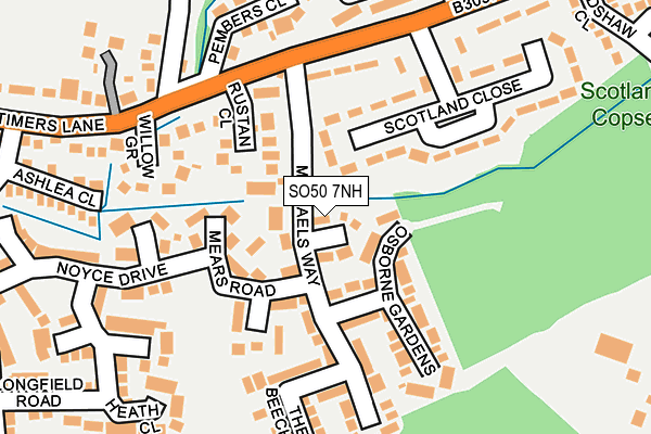 SO50 7NH map - OS OpenMap – Local (Ordnance Survey)