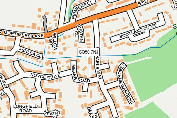 SO50 7NJ map - OS OpenMap – Local (Ordnance Survey)