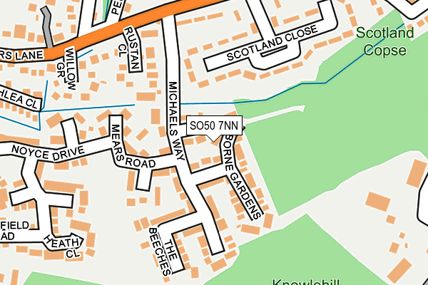 SO50 7NN map - OS OpenMap – Local (Ordnance Survey)