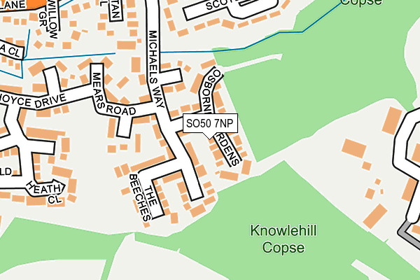 SO50 7NP map - OS OpenMap – Local (Ordnance Survey)