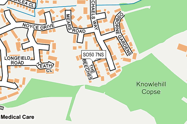 SO50 7NS map - OS OpenMap – Local (Ordnance Survey)