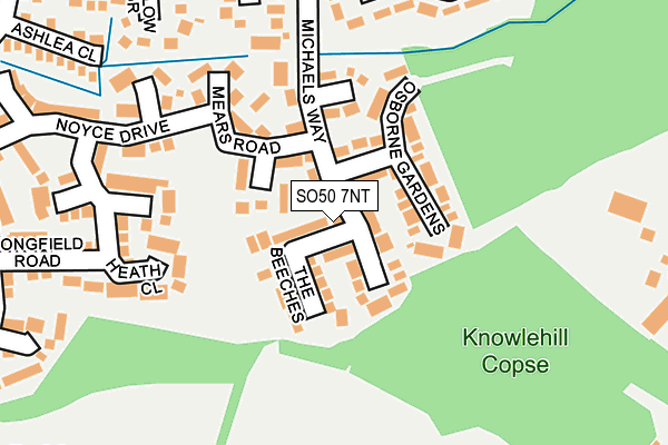 SO50 7NT map - OS OpenMap – Local (Ordnance Survey)