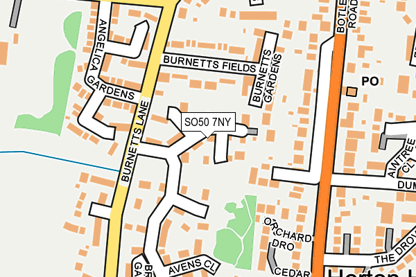 SO50 7NY map - OS OpenMap – Local (Ordnance Survey)