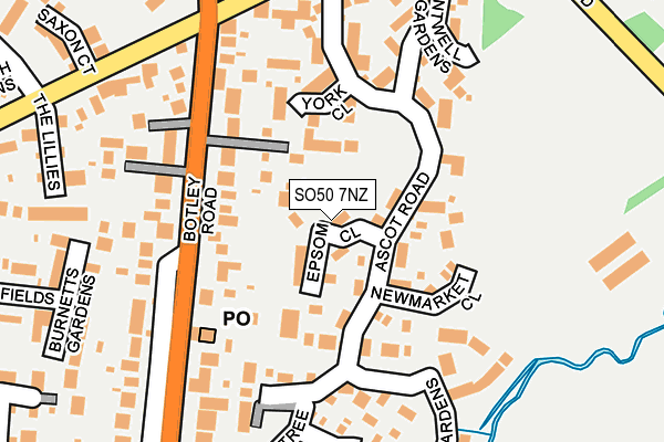 SO50 7NZ map - OS OpenMap – Local (Ordnance Survey)