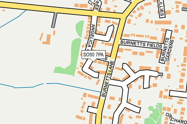 SO50 7PA map - OS OpenMap – Local (Ordnance Survey)