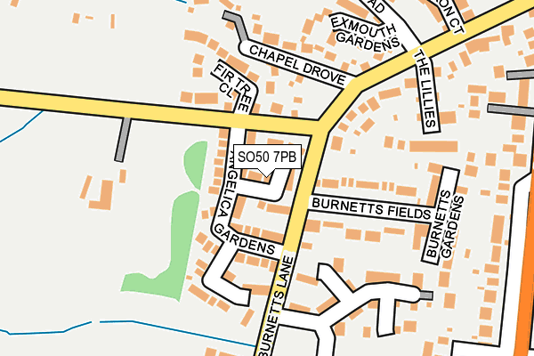 SO50 7PB map - OS OpenMap – Local (Ordnance Survey)