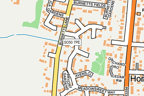 SO50 7PE map - OS OpenMap – Local (Ordnance Survey)