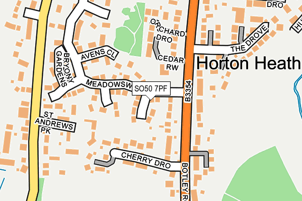 SO50 7PF map - OS OpenMap – Local (Ordnance Survey)