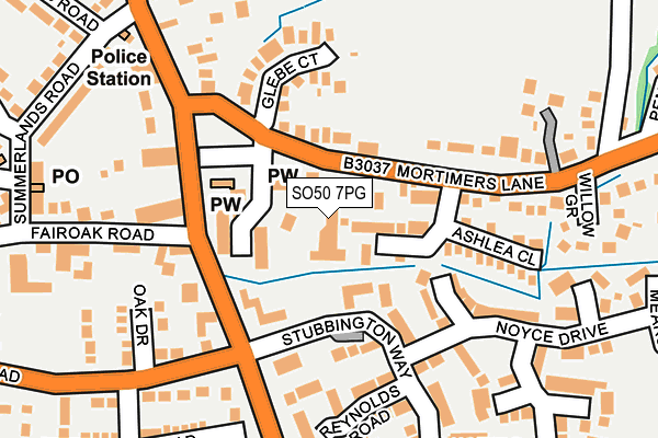 SO50 7PG map - OS OpenMap – Local (Ordnance Survey)