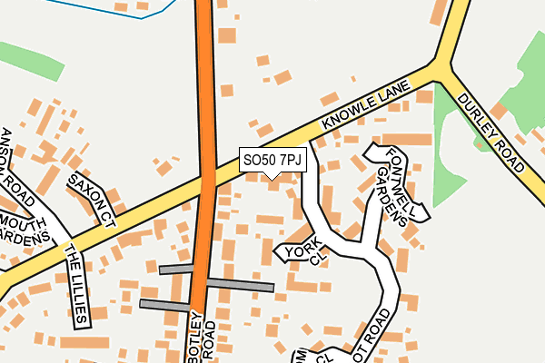 SO50 7PJ map - OS OpenMap – Local (Ordnance Survey)