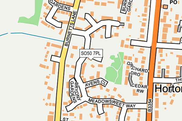 SO50 7PL map - OS OpenMap – Local (Ordnance Survey)