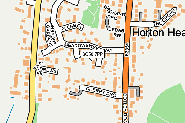 SO50 7PP map - OS OpenMap – Local (Ordnance Survey)