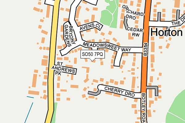SO50 7PQ map - OS OpenMap – Local (Ordnance Survey)