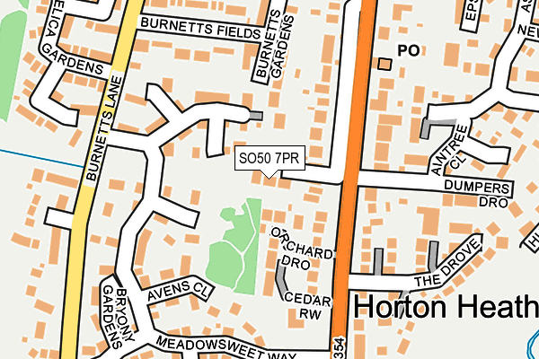 SO50 7PR map - OS OpenMap – Local (Ordnance Survey)