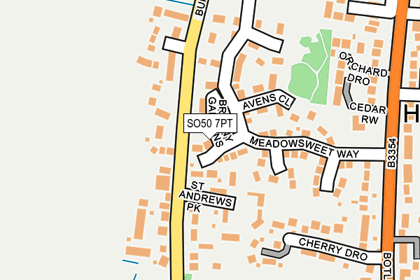 SO50 7PT map - OS OpenMap – Local (Ordnance Survey)